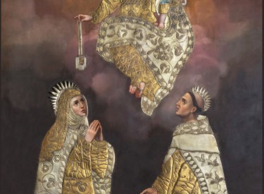 Švč. M. Marijos Škaplierinės paveikslas iš Tryškių Švč. Trejybės bažnyčios