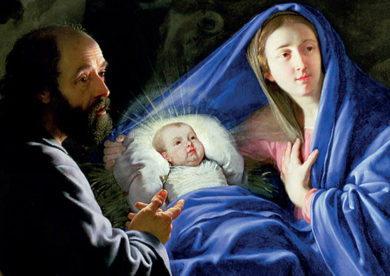 Filipo de Šampeino paveikslo „Kūdikėlio Jėzaus pagarbinimas“ tema