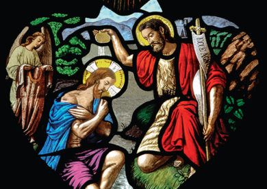 Vitražas „Jėzaus krikštas“ iš Žuanji Šv. Jono bažnyčios