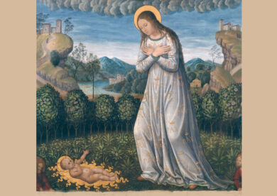 Marija adoruoja kūdikėlį Jėzų